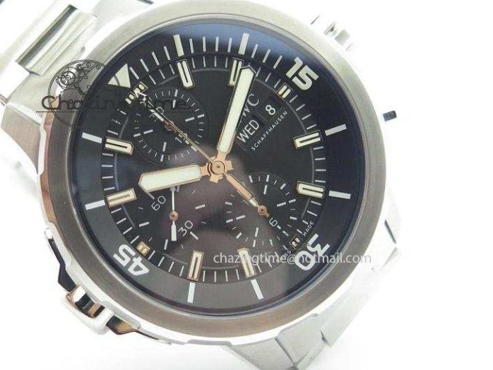 MIROTIME 0130 Classic Aquatimer Chrono IW376803 V6F 1:1 Best Edition Black Dial On SS Bracelet A 7361